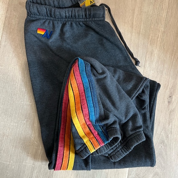 Aviator Nation 5 Stripe Sweatpants - Charcoal - Picture 2 of 4